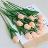 Decorative Flowers & Wreaths Tulip Artificial Flower Real Touch Bouquet Fake For Wedding Decoration Home Garden DecorDecorative