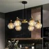 Żyrandole nordycka retro LED Crystal żyrandol w salonie oświetlenie nowoczesne loft Decoration Dekoration