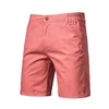 Men's Shorts Summer Cotton Casual Mens Straight Tube Slim Five-cent Pants Solid Color Sport Men's Wear Trousers Male Clothing Man