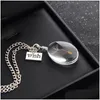 Pendant Necklaces Fashion Jewelry Dandelion Necklace Glass Terrarium Drop Delivery Pendants Dhppo