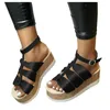 Сандалии летние освежающие туфли модные сандалии для женских женских клин платформы повседневная пряжка для заклинания