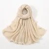 Ethnische Kleidung, plissierte Baumwoll-Hijabs für Frauen, schlichte Crinkle-Tücher, Spitzenschal, muslimischer Wickel, kleine Größe, Islam, Turban, Foulard, Femme, Hijab 160