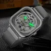 Wristwatches Forsining Relogio Masculino Top Brand Men Sport Watches Mens Led Analog Digital Watch Male Army Stainless Quartz Clock