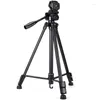 Tripods YUNTENG 390 VCT-390RM Aluminum Tripod With 3-Way Head Phone Holder Clip For Camera Vidicon