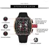 Orologi da polso orologio da moda uomini di lusso top marchio sportivo orologi da cronografo impermeabile cronografo relogio maschile silicone nero