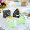 Cadeau cadeau 10pcs noir blanc doré souvenir bonbons dragées boîtes petite boîte en carton emballage en papier fournitures de fête d'événement