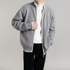 Men's Jackets Sweater Coat Men's Loose Couple Solid Color Lapel Top