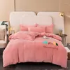 Bedding Sets Winter Thickened Milk Velvet 4-Piece Set Fast Heat Insulation Flannel Baby Embroidered Quilt Cover Drop