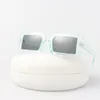 Lunettes de soleil Mode Carré Femme Vintage Marque Designer Lunettes de Soleil Femme Rétro Rectangle Noir Vert Miroir