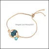 Braccialetti con ciondoli Turchia Blue Evil Eye Per donna Uomo Buona fortuna Elefante Mano di Hamsa Lettera d'amore Catene regolabili Gioielli di moda Drop D Otupj