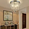 مصابيح السقف الحديثة اللمعان LED LED CRYNALIER الإضاءة الإضاءة الإضاءة لغرفة الطعام المطبخ E14 Round LAMP DIA 200MM