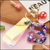 Nyckelringar Lanyards Girls Acrylic Letter Keychain for Women 26 Alfabetet Word Keyring Capital Engelska Key Kedjor Jycken Fashion Bag DHOH5