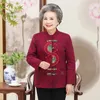 Women's Jackets Elderly Tang Suit Coat Female 60-70-80 Year Old Lady Increase 5XL Over-Life Clothes Mother Grandma Autumn Jacket L10