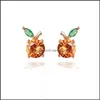 Dangle Chandelier Cute Mini Earrings Summer Colorf Zircon Fruit Stud Earring Fashion Simple Lady Jewelry Accessories A8Z Drop Deliv Dhoeq