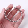 Bangle 65mm rostfritt stål armband 5mm vågkant kryptering armband personliga rack diy smycken tillbehör