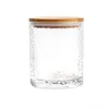 Storage Bottles Hammer Pattern Glass Jars Food Sealed Tea With Lids Home Sweets And Coffee Beans Ornaments