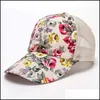 Ball Caps Street S Feminino ao ar livre Sunsn Cap Rose Print Floral Baseball Hat Sport Casual Bordado ￠ prova de poeira unissex Hip Hop Deli Deli Oth9J