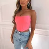 Women's Tanks 2023 Off Shoulder Velvet Fashion Sexy Corset Crop Tops Vest Female Underwear Backless Bustier Top Solid