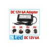 Verlichtingstransformatoren 12V 6A AC/DC -adapterlading voor hoge heldere 72W LED -strips Voeg 1,2 m toe met EU/UK/AU/US PLUG DRAP Leverlichten OTPME