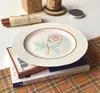 Plattor enkla retro dessert sallad Western Plate Ceramic handmålade franska hushållsmönster köksredskap