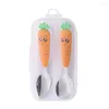 Dinware sets 2 stks/pack baby flatware roestvrijstalen gadgets kids besteermy set peuter tafelgerei Kinderen gebruiksvoorwerp