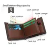 Wallets 2023 Fashion PU Leather Men's Wallet With Coin Pocket Zipper Small Money Purses Dollar Slim Purse Design