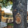 Garden Decorations 1PCS Resin Face Tree Bark Facial Features Decoration Easter Faces Bird Feeder Outdoor Decor Jardineria De