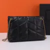 Loulou Puffer Crossbody Bags مبطن مغلف حقيبة كتف رفرف حقائب يد محفظة جلد طبيعي موضة خطابات جيب داخلي بسحاب حجمين 29/35 سم