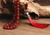 Strand Islâmico Misbaha Tasbih Sibha Thread Tassel Red Stone Redes de Oração Muçulmana Rosary Tesbih