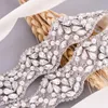 Bröllopssashes S454 Rhinestones Brudbälte med kristalldiamantklänningsbälten Sash för klänningstillbehör