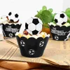 Świąteczne dostawy Inne imprezy Toyvian 1 Set Soccer Zaprojektowane ciasto Toppers Cupcake Opakowania Kreatywne deser