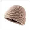 Beanie/Totenkopfkappen Mode Winter Loch Hüte Für Frauen Mann Gestrickte Warme Mützen Vermieter Hut Cool Street Wear Beanie Hip Hop Mädchen Junge Otv7F