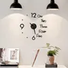 Horloges murales bricolage numérique 3D horloge autocollants mode salon Quartz montre décoration de la maison pour chambre bureau