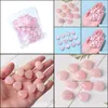 Arts And Crafts Natural Stone Pink Crystal 15Mm Heart Shape Ornaments Quartz Healing Crystals Energy Reiki Gem Craft Hand Pieces Liv Dhwzd