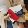 Wallets PACGOTH 2023 Korean Style Fashion Ladies PU Leather Wallet Panelled Short Hasp Envelope Shape Mini Clutch Purses 1PC