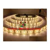 LED -remsor Tra Bright Lights SMD 5730 5M 300 lysdioder Vattentät/nonwaterproof 12v Strip 4045lm/SMD Chips Drop Leverans Lighting Holiday OTJV4