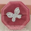 Cluster anneaux 2023 à la mode papillon couleur argent mignon mode anneau pour les femmes fête cadeau bijoux en gros R6134