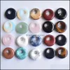 Konst och hantverk blandade natursten Nostalgic Peace Buckle Charms Gogo Donut Pendants P￤rlor 18mm f￶r smycken Making Drop Delivery DHH8S