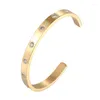 Bangle säljer vacker 9 zirkon manschett kärlek för kvinnor och män toppkvalitet smycken tre storlek oval öppen armband grossist