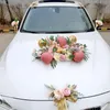 Decoratieve bloemen kunstmatige bloem bruiloft auto deco kit romantisch bloemen festival aanbod valentijnsdag feest huwelijk rekwisieten