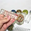 Glycerin Smoking Pipes with helical accessories cooling oil inside liquid glass hand pipes spoon dry herb tobacco smoke pipe