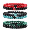 Strand Beaded Strands 2Pcs/Set Classic Men Women Bracelet 6mm Natural Stone Bead Charm Energy Couple Bracelets Bangles Rosary Jewelry Friend