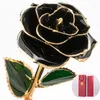 Dekoracyjne kwiaty Walentynki Prezent 24K Gold Plated Golden Rose Flower Wakacyjny Prezenta