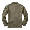 Jaquetas masculinas táticas masculinas vintage outerwear multicamadas lavadas uniforme militar jaqueta americana tanque casaco masculino