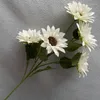 장식용 꽃 Tongfeng 인공 5 개의 머리 꽃다발 해바라기 시뮬레이션 홈 도매 실내 장미 말린 꽃꽂이