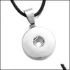 Arts et artisanat Sier plaqué 18 mm bouton pression collier pour femmes gingembre boutons pression bijoux livraison directe maison jardin Dhcev