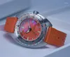 Нарученные часы Thorn Men's Diver Watch Orange Dial Sapphire Crystal NH35.