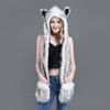 Berretti Beanie/Cranio Berretti Cartoon Animal Peluche Beanie Fleece Inverno Caldo Soffice Cappuccio con cappuccio Paraorecchie Hat1 Wend22