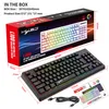 2.4G Wireless Keyboard 87-Keys RGB Backlight Compact Slim Keypad Type C USB Gaming Mechanical Tangentboards