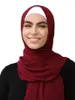 Ubranie etniczne marszczone szyfonowe kobiety solider kolor premium ciężki hidżabs szaliki damskie długi szal
